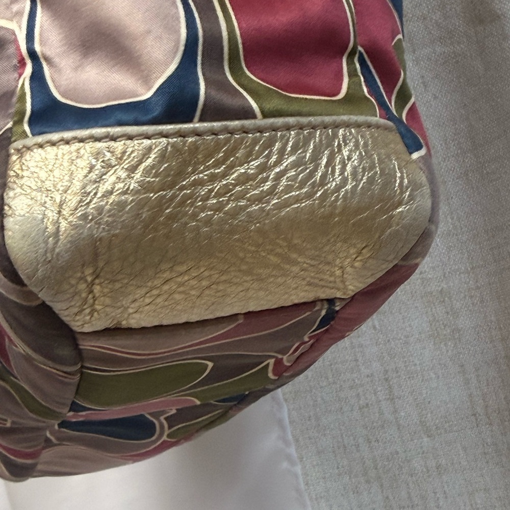Coach Multicolor Tote with Gold Accents - Picture 5 of 12